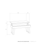 Mesa de centro elevable DUNA