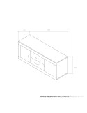 Mueble TV dos cajones y dos puertas ROMA