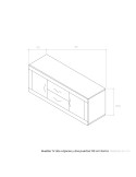 Mueble TV dos cajones y dos puertas ROMA