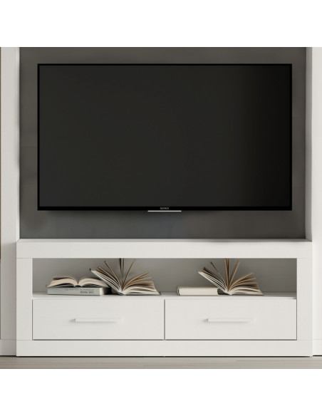Mueble TV dos cajones y hueco 130 cm ROMA