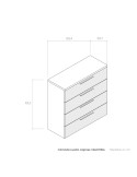 Cómoda cuatro cajones VALENTINA
