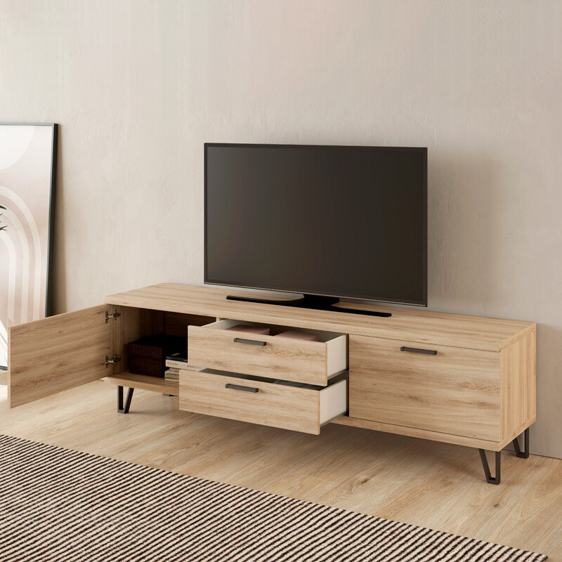 Mueble TV dos puertas y dos cajones MARCO