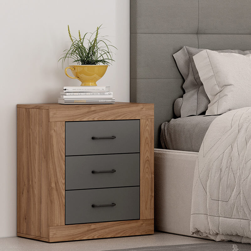 Mesita de noche tres cajones VIENA