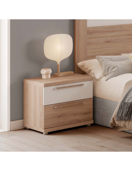 Mesita de noche dos cajones LENA