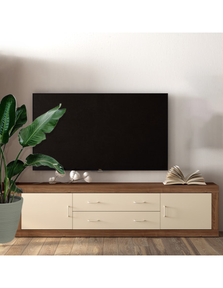 Mueble TV dos cajones y dos puertas 200 cm ROMA