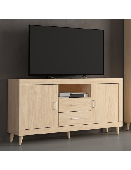 Mueble TV dos cajones, dos puertas y un hueco ROMA