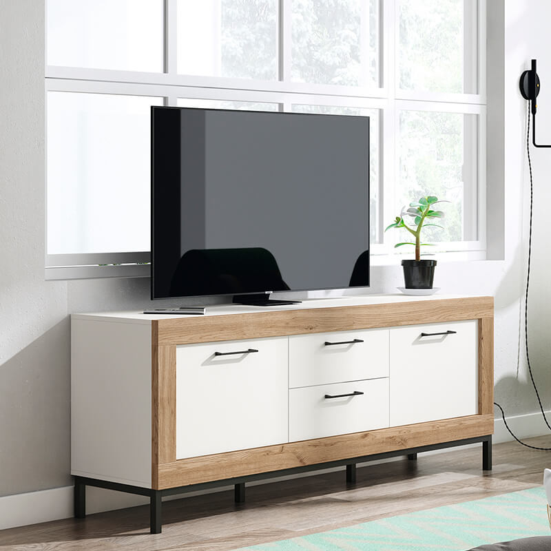 Mueble TV dos cajones y dos puertas 154 cm DALIA