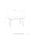 Mesa rectangular extensible INNA