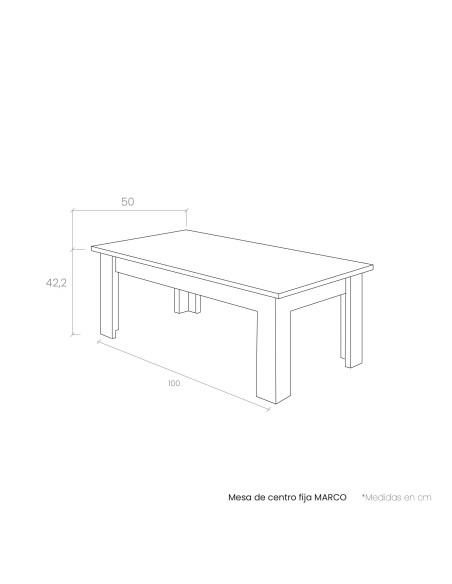 Mesa de centro fija MARCO