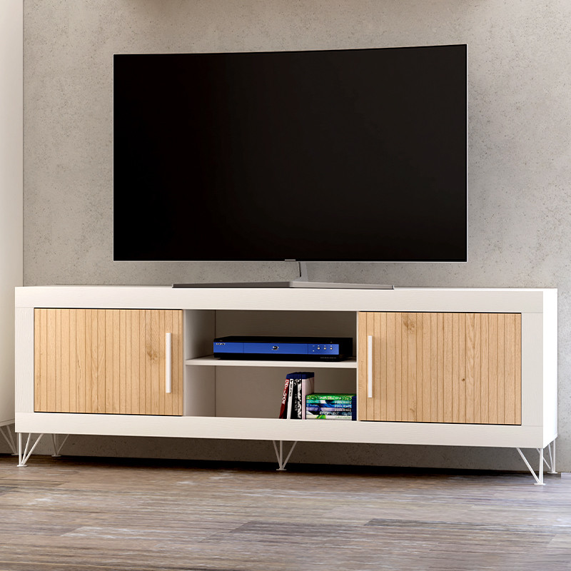 Mueble TV dos puertas y dos huecos 180 cm ROMA