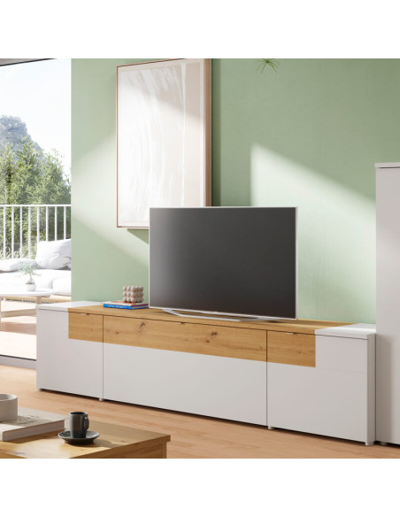 Mueble TV 52 cm alto BIANCA