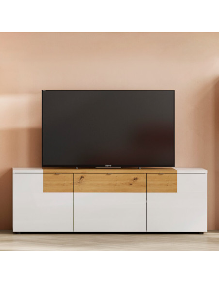 Mueble TV 52 cm alto BIANCA
