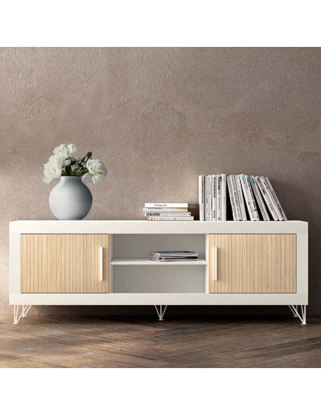 Mueble TV dos puertas y dos huecos 180 cm ROMA