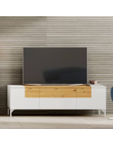 Mueble TV 40 cm alto BIANCA
