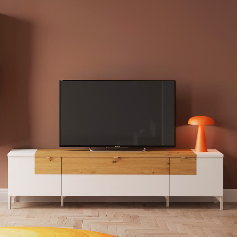 Mueble TV 40 cm alto BIANCA