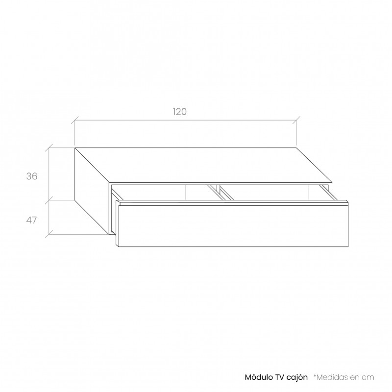 Modulo tv 120 cajón DANIELA