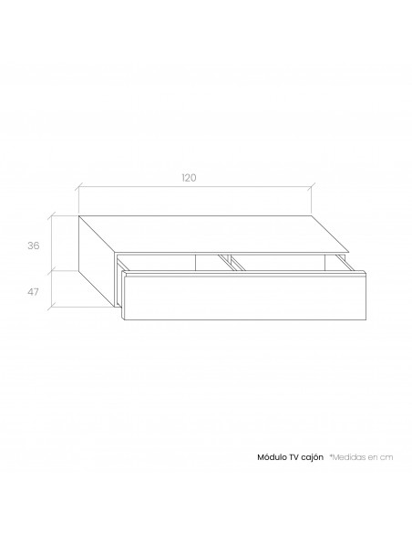 Modulo tv 120 cajón DANIELA