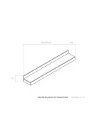 Estante de pared con trasera DALIA
