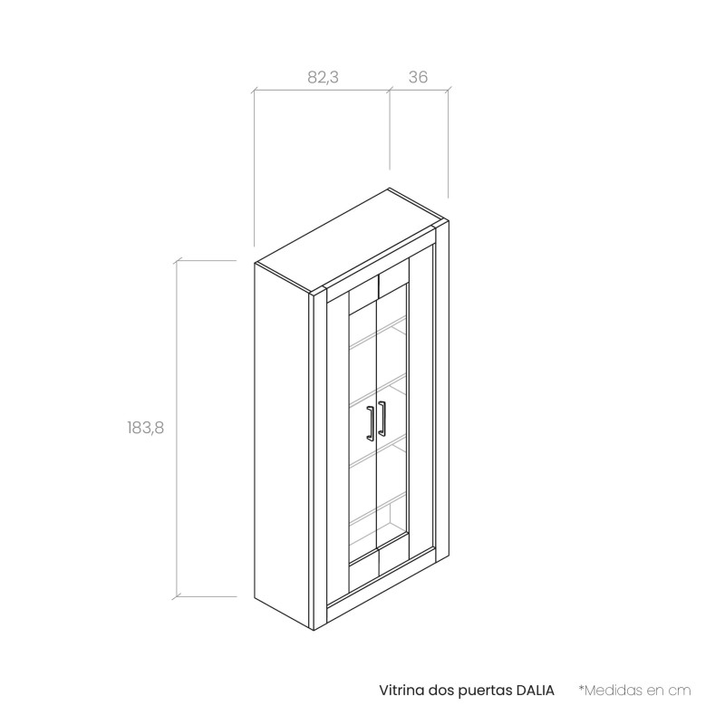 Vitrina dos puertas DALIA