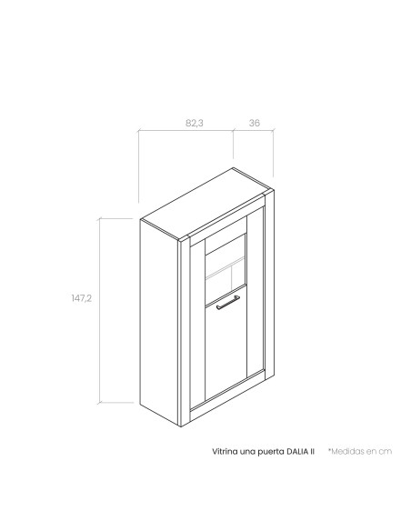 Vitrina una puerta DALIA II