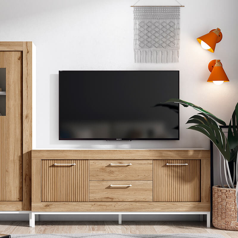Mueble TV dos cajones y dos puertas 154 cm DALIA