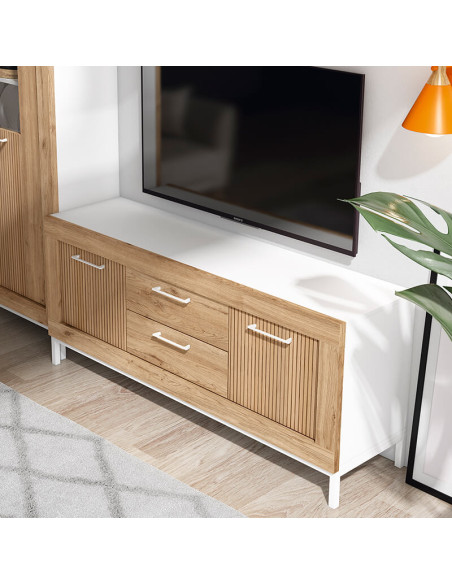 Mueble TV dos cajones y dos puertas 154 cm DALIA