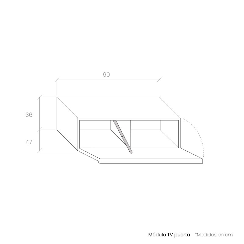 Modulo de tv 90 puerta DANIELA