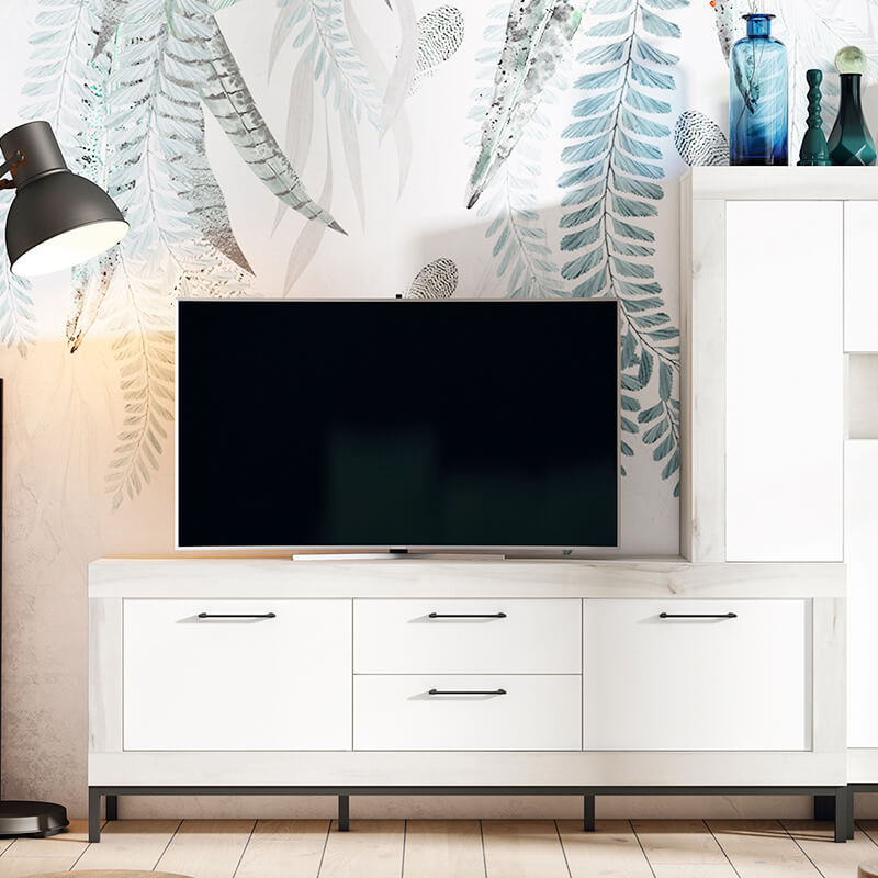 Mueble TV dos cajones y dos puertas 154 cm DALIA