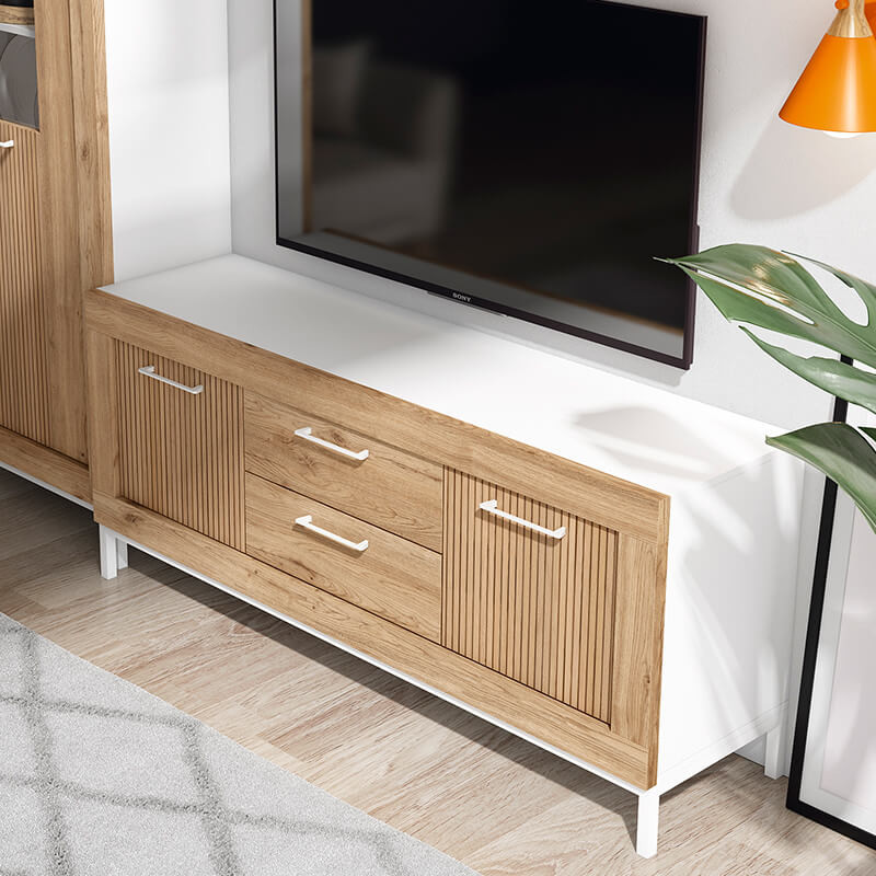 Mueble TV dos cajones y dos puertas 154 cm DALIA
