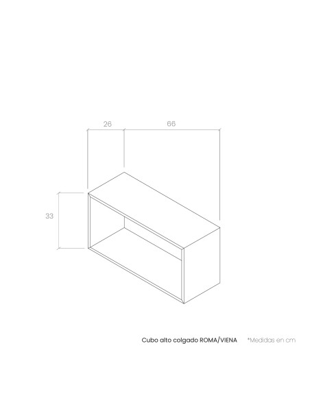 Cubo alto colgado ROMA/ VIENA