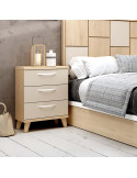 Mesita de noche tres cajones NILO