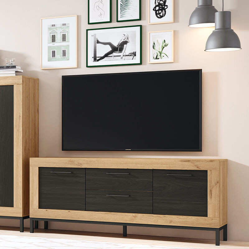 Mueble TV dos cajones y dos puertas 154 cm DALIA