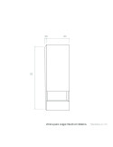 Vitrina para colgar 112x40 cm BIANCA