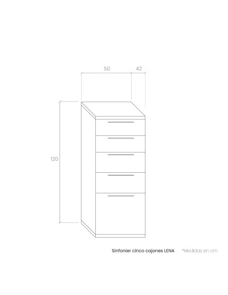 Sinfonier cinco cajones LENA