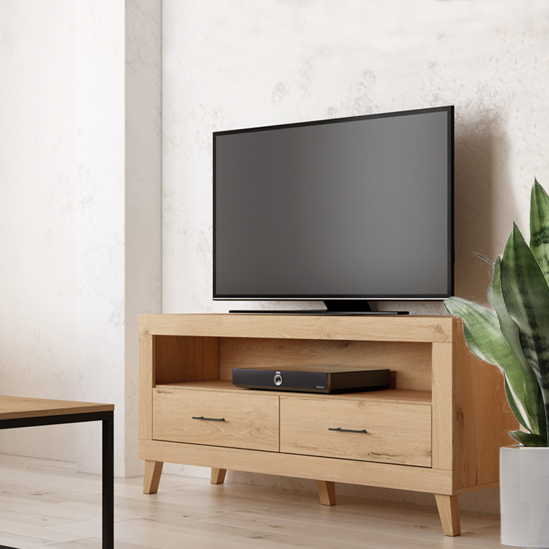 Mueble TV dos cajones y hueco 130 cm ROMA