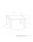 Mesa comedor rectangular extensible portería deslizante DANIELA