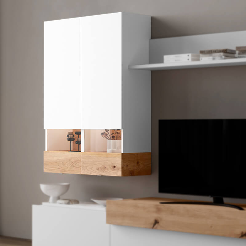 Vitrina para colgar 112x40 cm BIANCA/PIERO