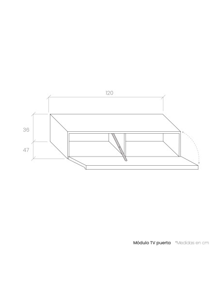Modulo tv 120 puerta DANIELA