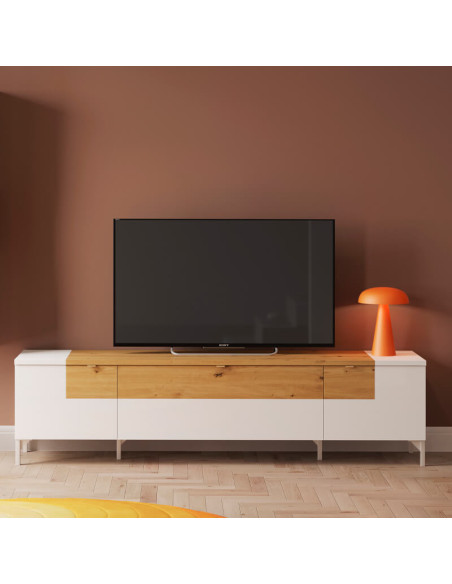 Mueble TV 40 cm alto BIANCA