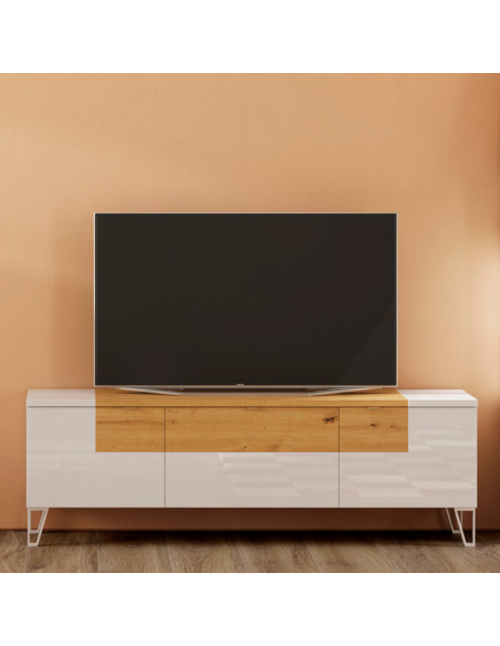 Mueble TV 40 cm alto BIANCA