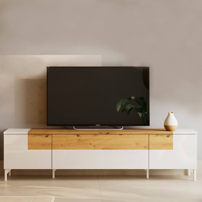 Mueble TV 40 cm alto BIANCA