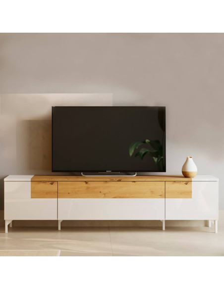 Mueble TV 40 cm alto BIANCA