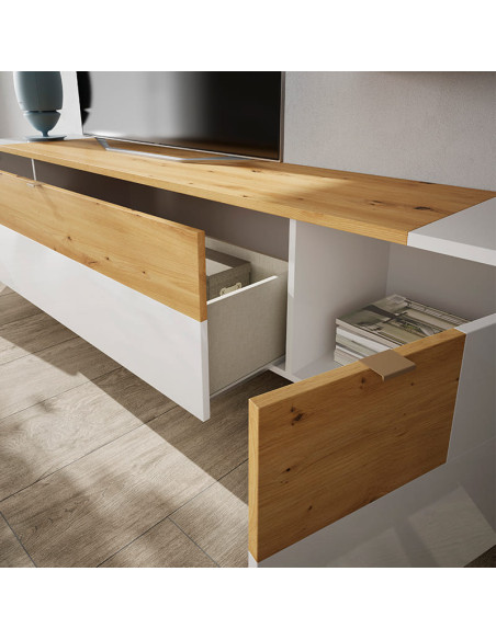 Mueble TV 40 cm alto BIANCA