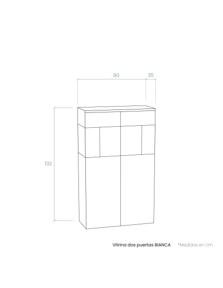 Vitrina dos puertas BIANCA