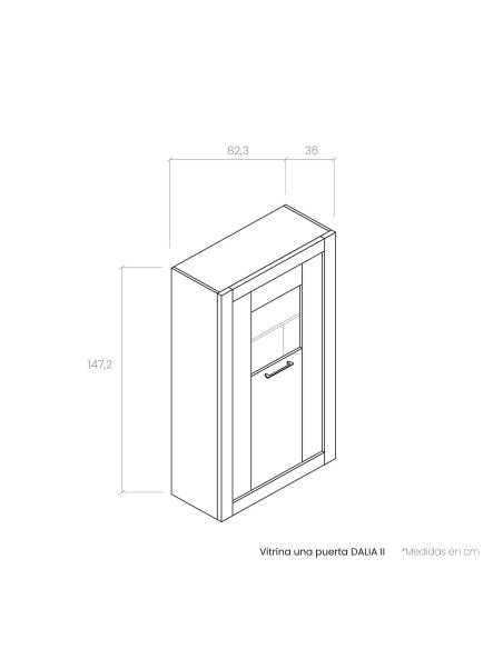 Vitrina una puerta DALIA II