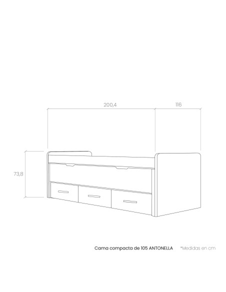 Cama compacta de 105 ANTONELLA