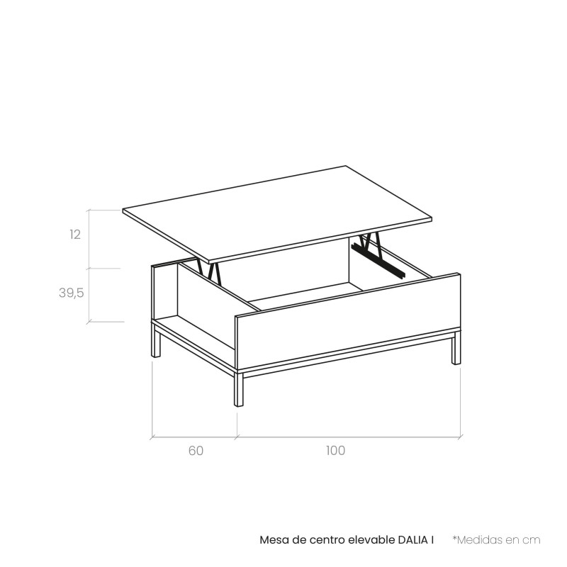 Mesa de centro elevable DALIA I