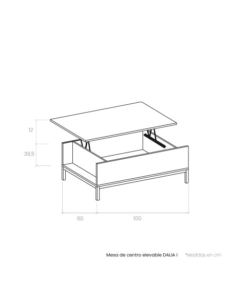 Mesa de centro elevable DALIA I