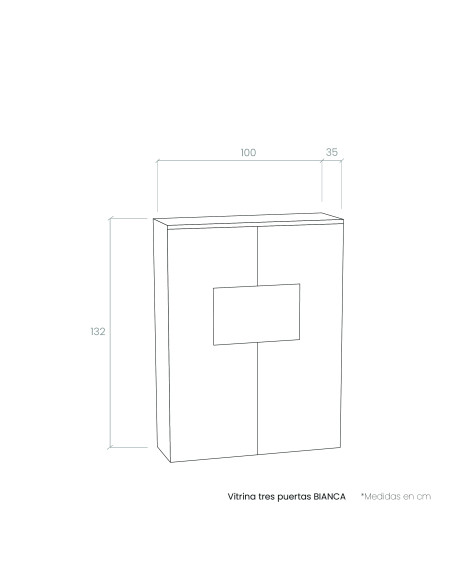 Vitrina tres puertas BIANCA