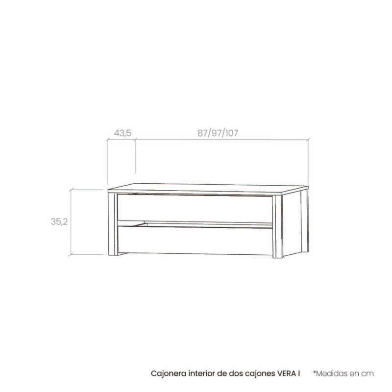 Cajonera interior de dos cajones VERA I